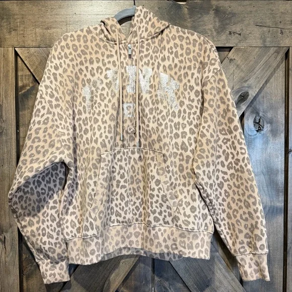 NWT Victoria’s Secret PINK Half Zip Campus Hoodie - Picture 3 of 13